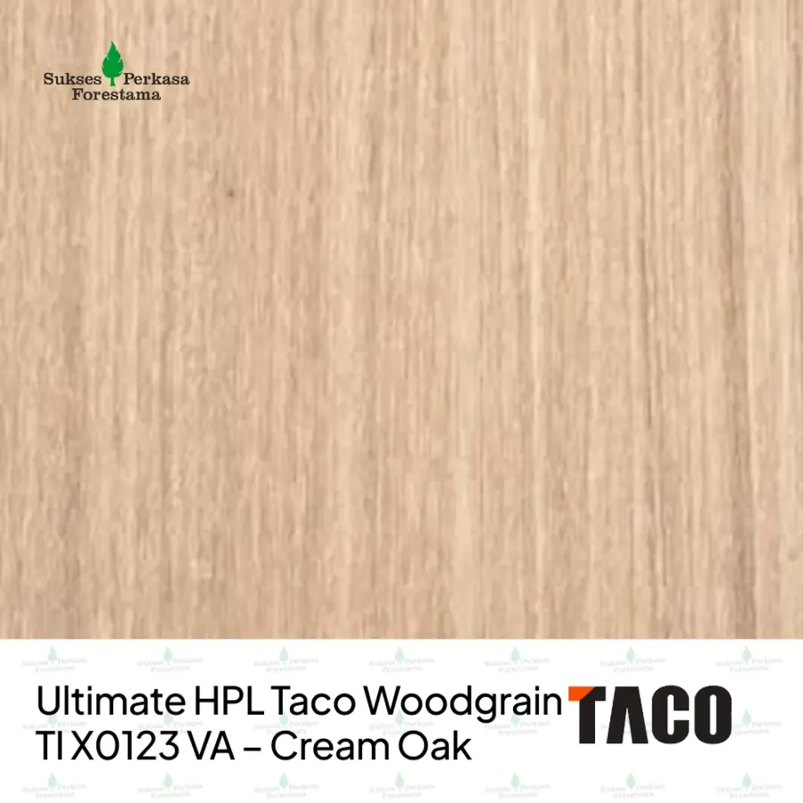 Ultimate HPL Taco Woodgrain TI X0123 VA – Cream Oak