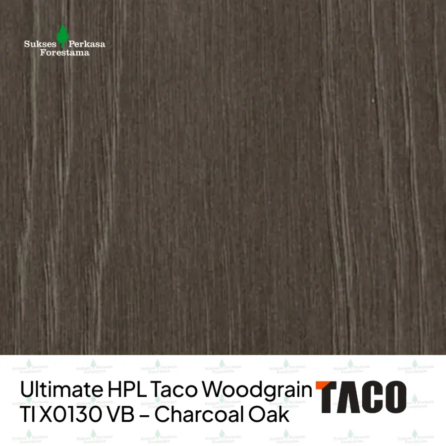 Ultimate HPL Taco Woodgrain TI X0130 VB – Charcoal Oak