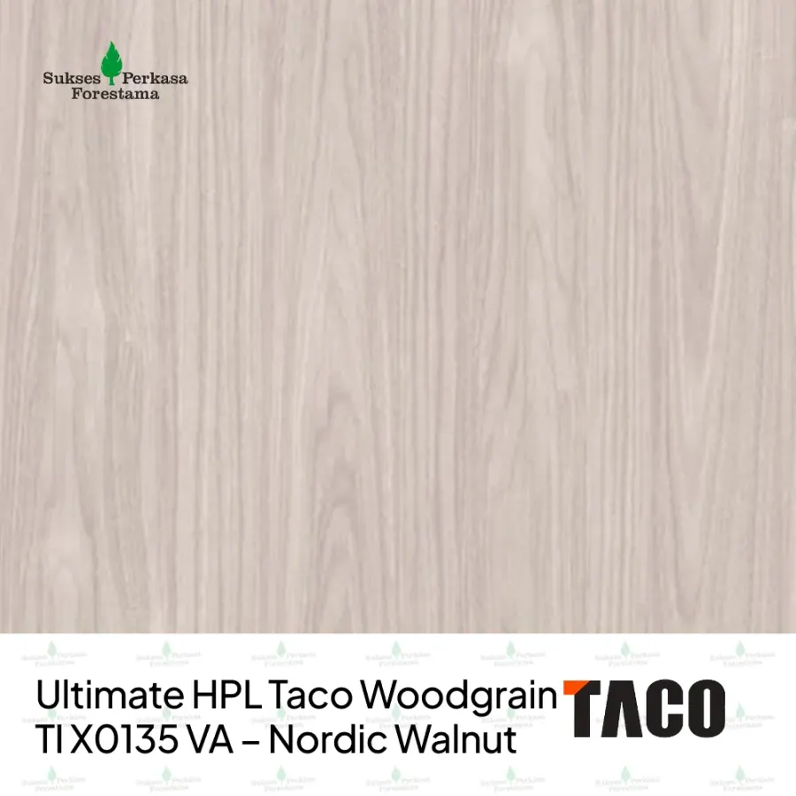 Ultimate HPL Taco Woodgrain TI X0135 VA – Nordic Walnut