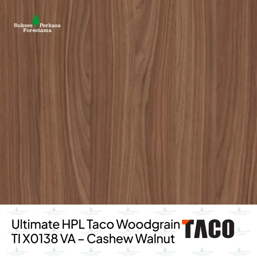 Ultimate HPL Taco Woodgrain TI X0138 VA – Cashew Walnut