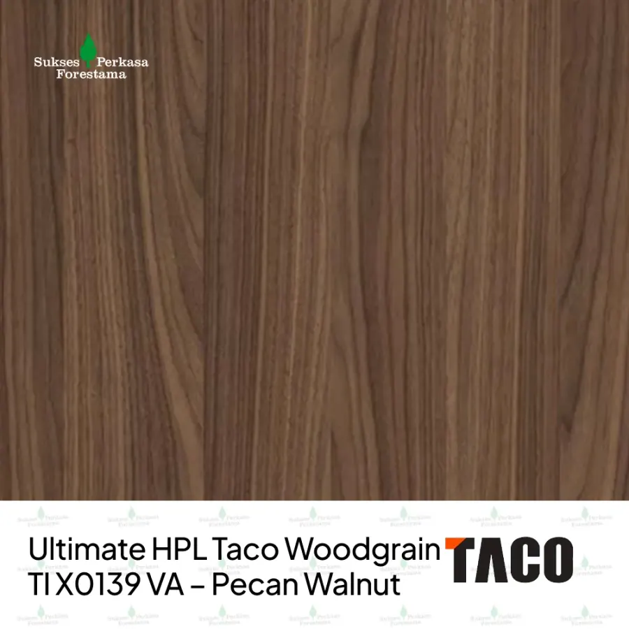 Ultimate HPL Taco Woodgrain TI X0139 VA – Pecan Walnut