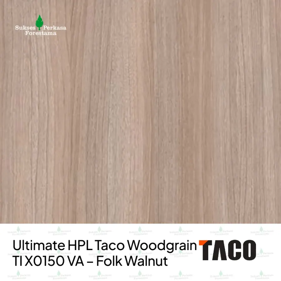 Ultimate HPL Taco Woodgrain TI X0150 VA – Folk Walnut