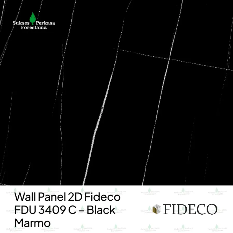 Wall Panel 2D Fideco FDU 3409 C – Black Marmo