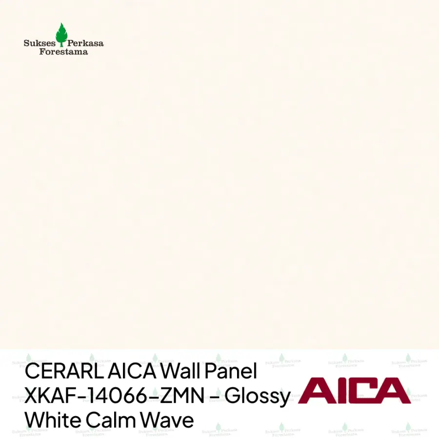 CERARL AICA Wall Panel XKAF-14066-ZMN – Glossy White Calm Wave