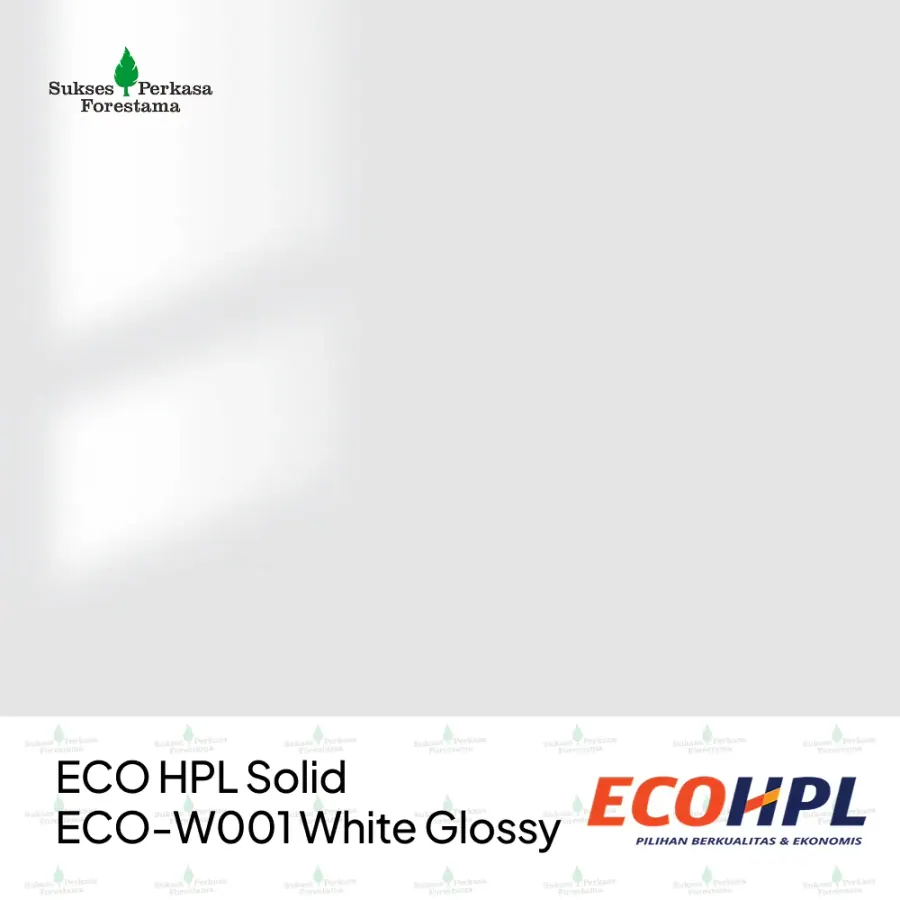 ECO HPL Solid ECO-W001 White Glossy