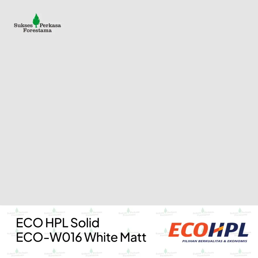 ECO HPL Solid ECO-W016 White Matt