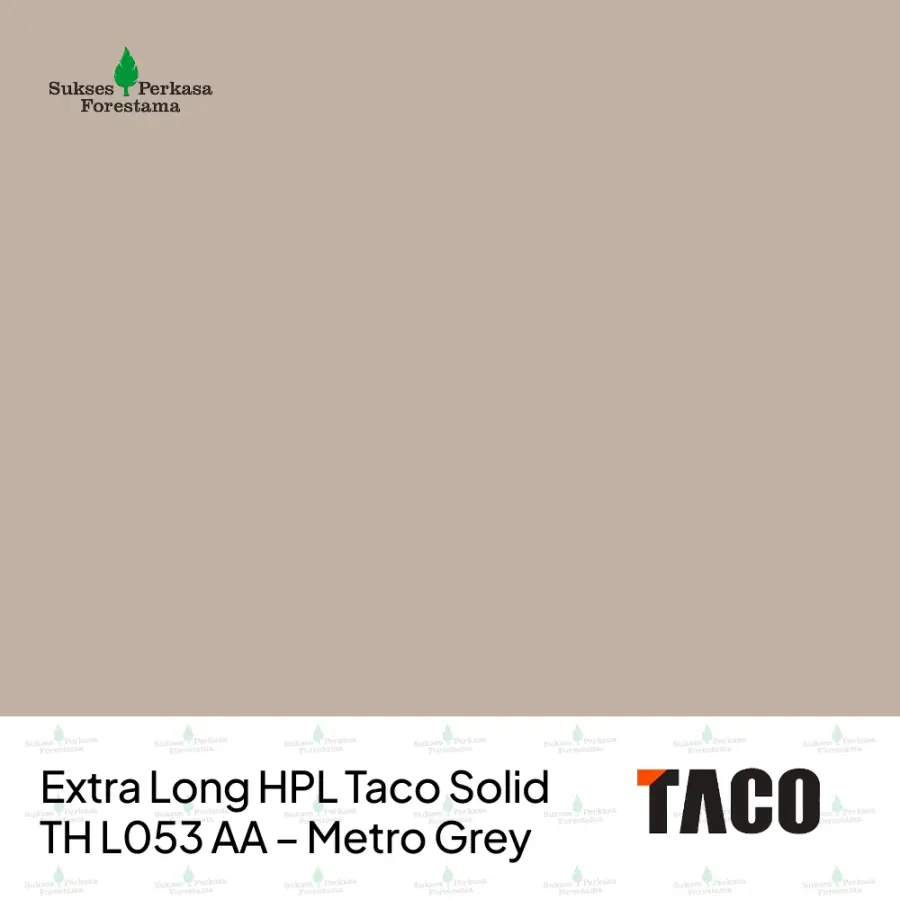 Extra Long HPL Taco Solid TH L053 AA – Metro Grey