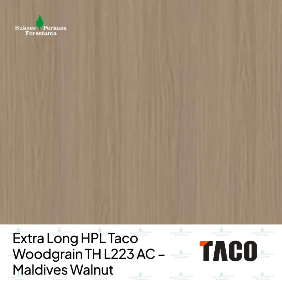 Extra Long HPL Taco Woodgrain TH L223 AC – Maldives Walnut