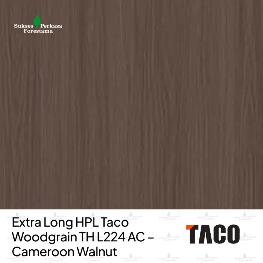 Extra Long HPL Taco Woodgrain TH L224 AC – Cameroon Walnut