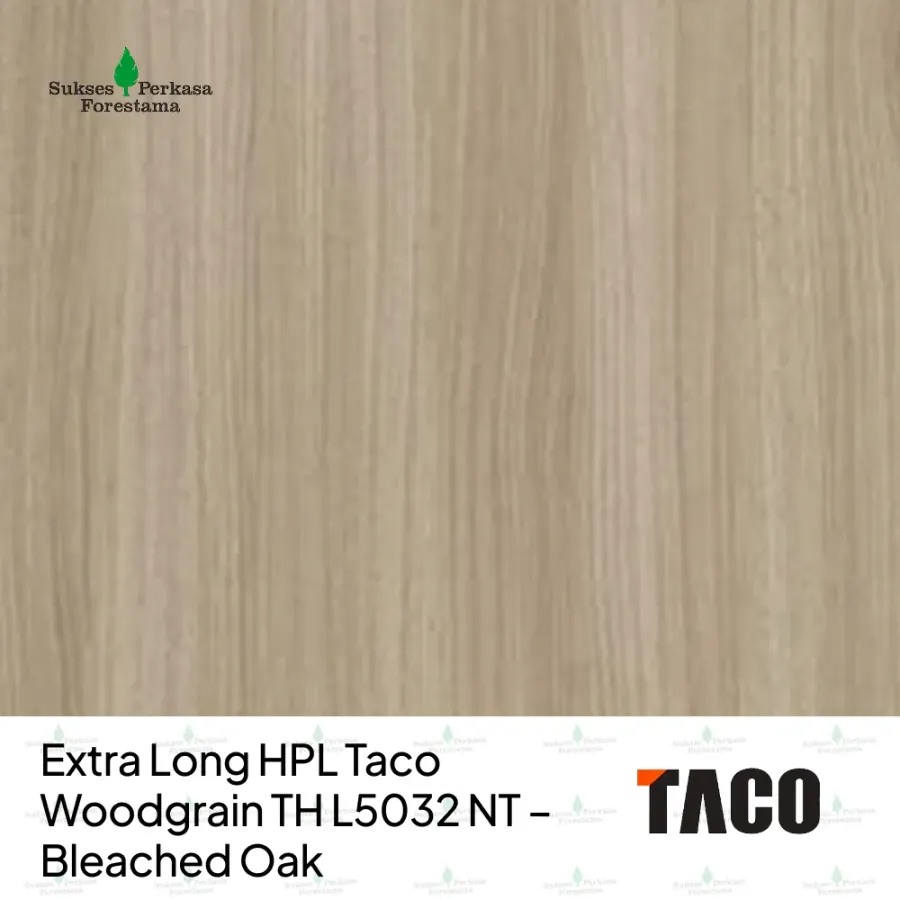 Extra Long HPL Taco Woodgrain TH L5032 NT – Bleached Oak