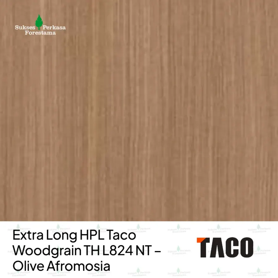 Extra Long HPL Taco Woodgrain TH L824 NT – Olive Afromosia