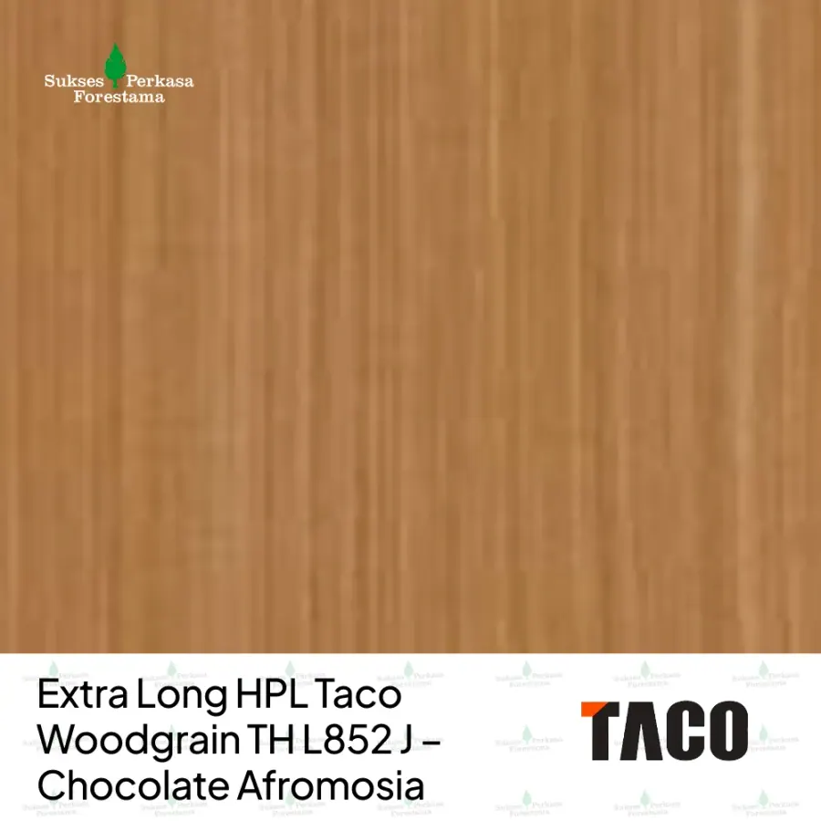 Extra Long HPL Taco Woodgrain TH L852 J – Chocolate Afromosia