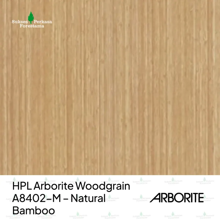 HPL Arborite Woodgrain A8402-M – Natural Bamboo
