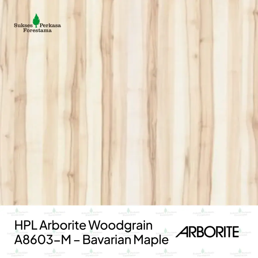 HPL Arborite Woodgrain A8603-M – Bavarian Maple