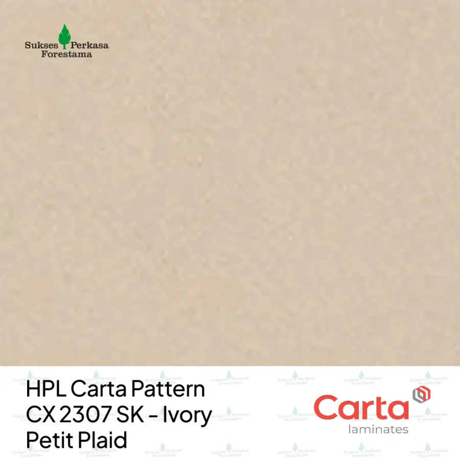 HPL Carta Pattern CX 2307 SK - Ivory Petit Plaid