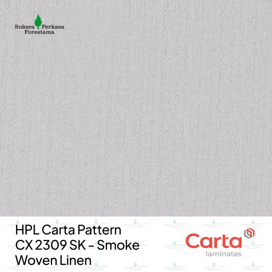 HPL Carta Pattern CX 2309 SK - Smoke Woven Linen