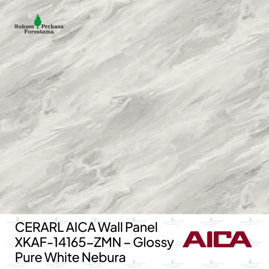 CERARL AICA Wall Panel XKAF-14165-ZMN – Glossy Pure White Nebura