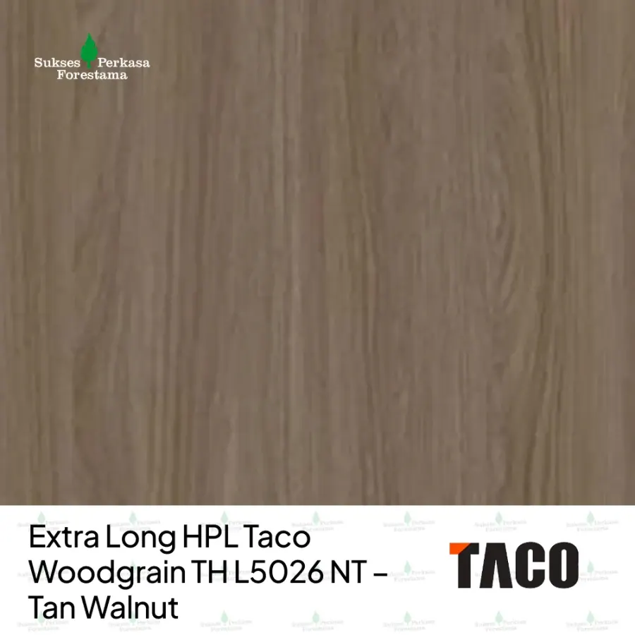 Extra Long HPL Taco Woodgrain TH L5026 NT – Tan Walnut