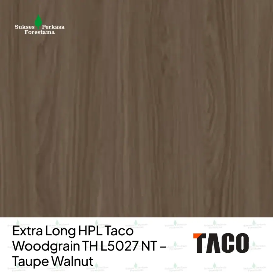 Extra Long HPL Taco Woodgrain TH L5027 NT – Taupe Walnut