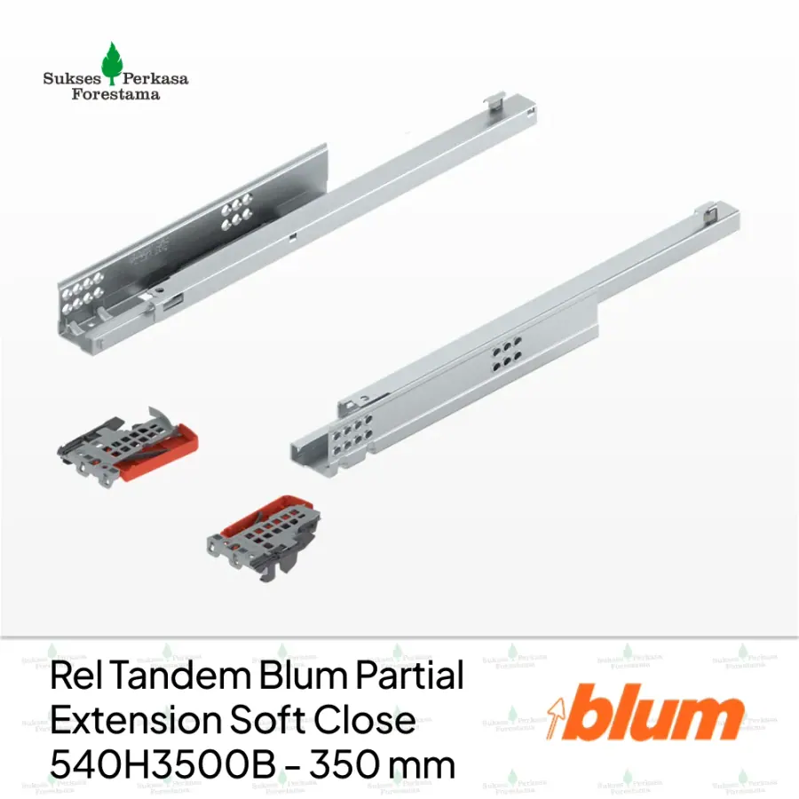 Rel Tandem Blum Partial Extension Soft Close 540H3500B - 350 mm (7/8 Extension, 25kg, panel 11–16mm)