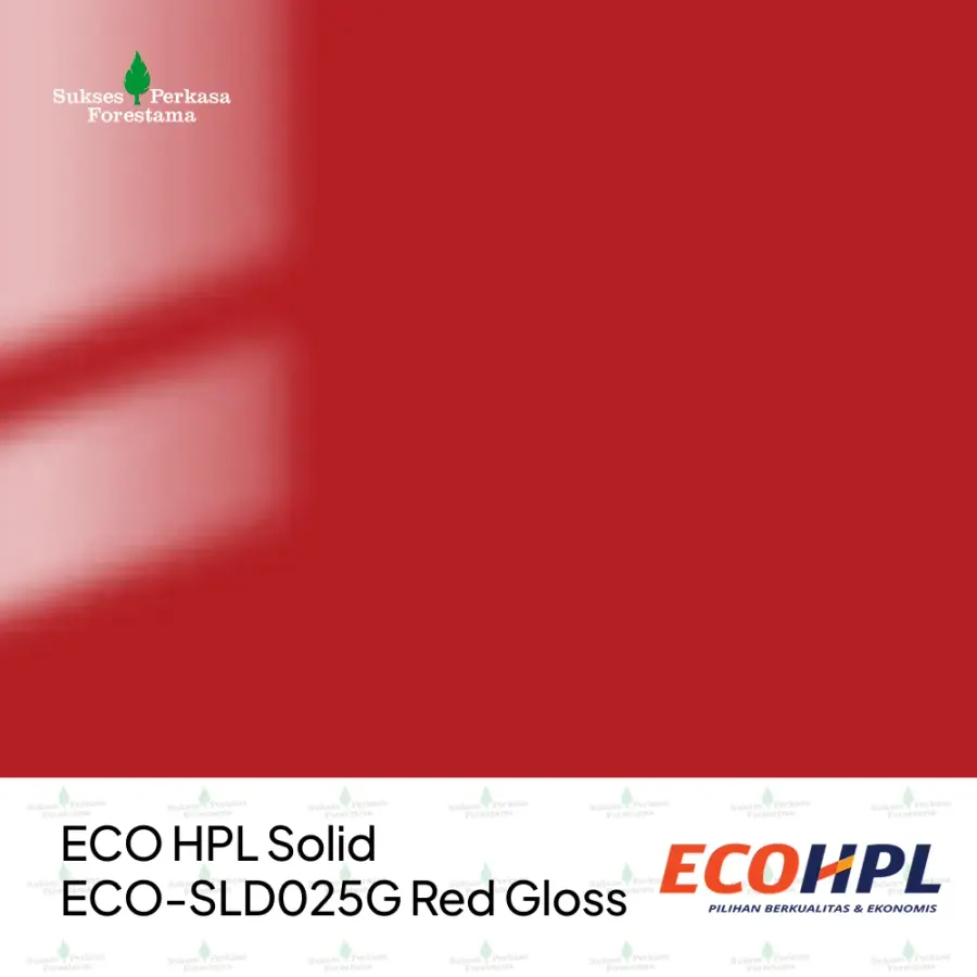 ECO HPL Solid ECO-SLD025G Red Gloss