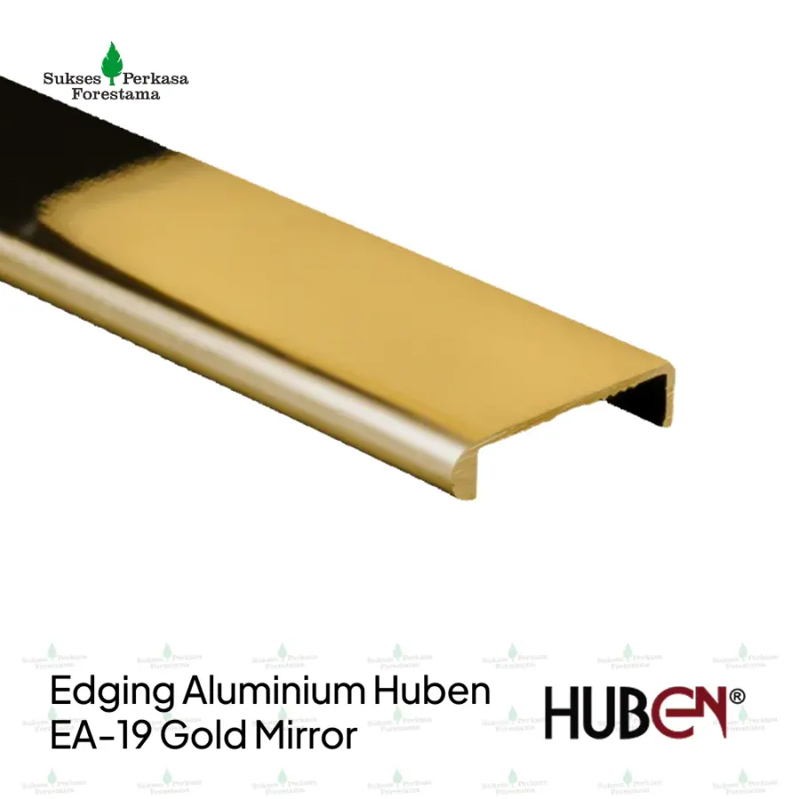 Edging Aluminium Huben EA-19 Gold Mirror