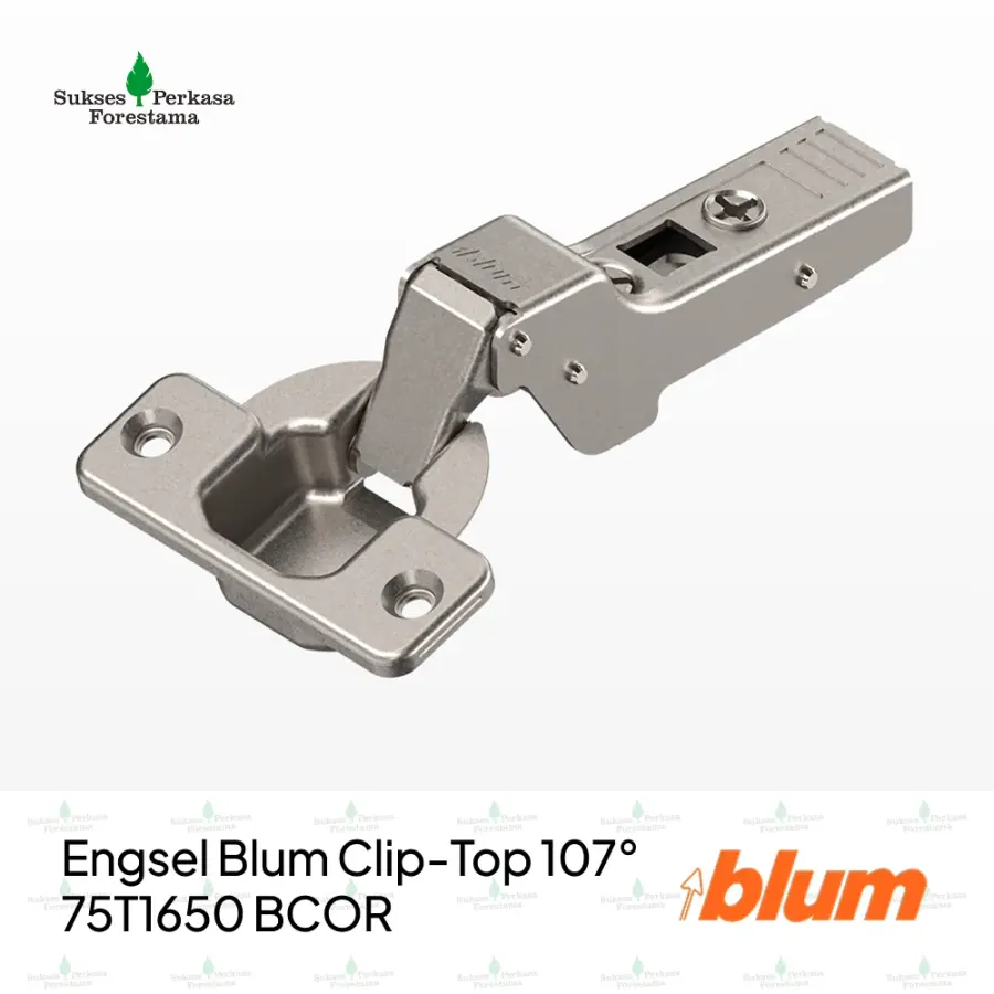 Engsel Blum Clip-Top 107° 75T1650 BCOR - ½ Bengkok