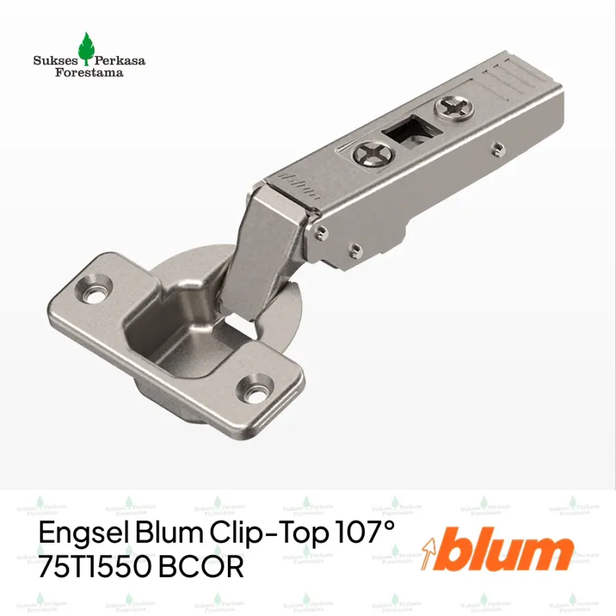 Engsel Blum Clip-Top 107° 75T1550 BCOR - Lurus