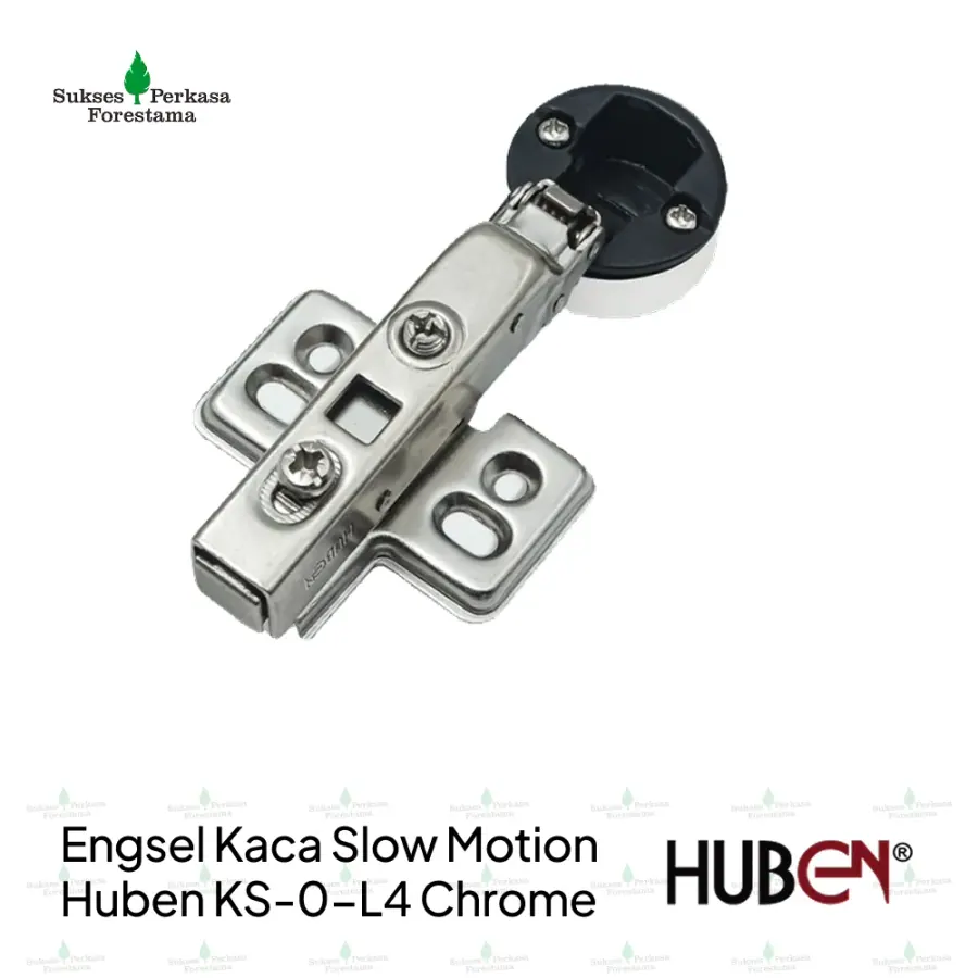 Engsel Kaca Slow Motion Huben KS-0-L4 Ø26 mm Chrome - Lurus