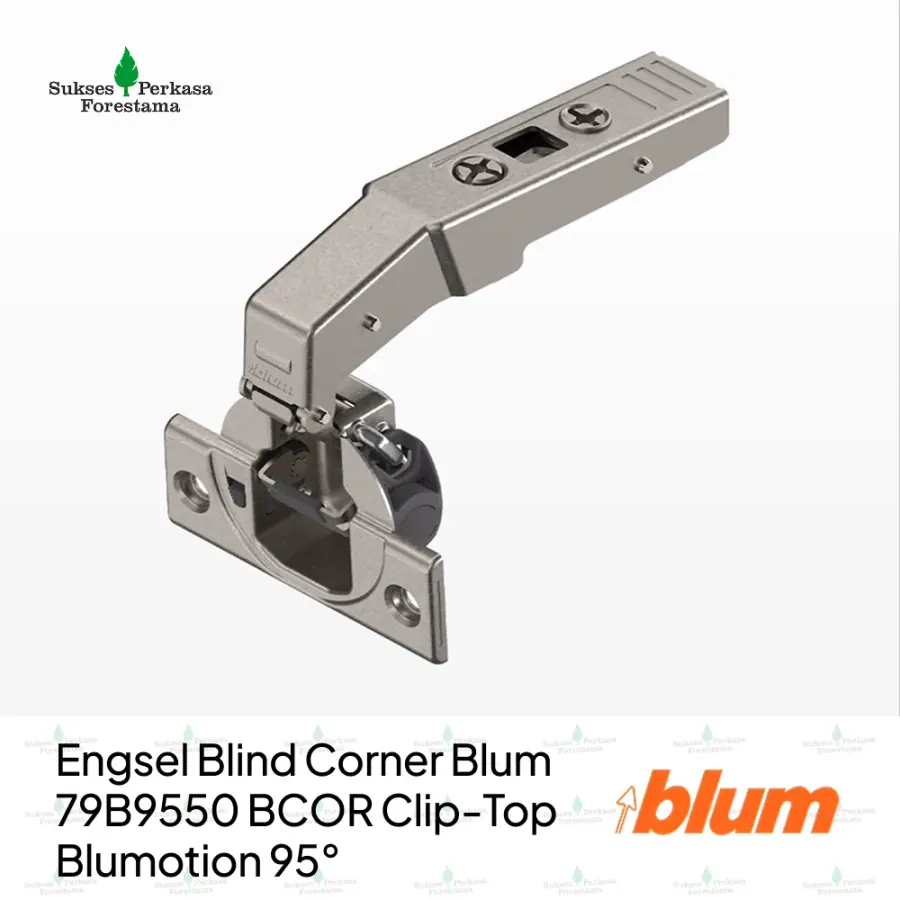 Engsel Blind Corner Blum 79B9550 BCOR Clip-Top Blumotion 95° - Full Bengkok
