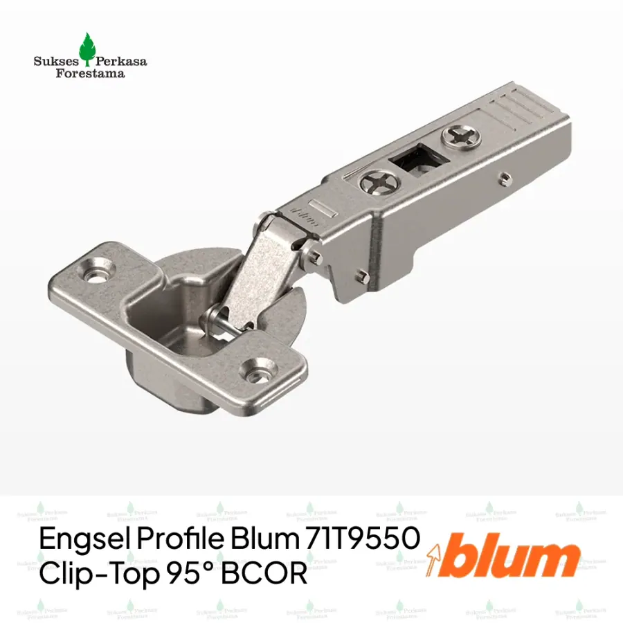 Engsel Profile Blum 71T9550 Clip-Top 95° BCOR - Lurus