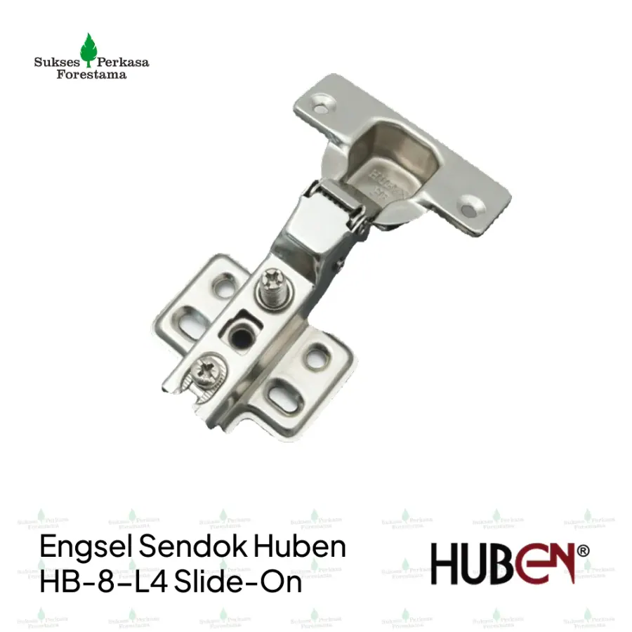 Engsel Sendok Huben Slide-On HB-8-L4 Ø35 mm - 1/2 Bengkok