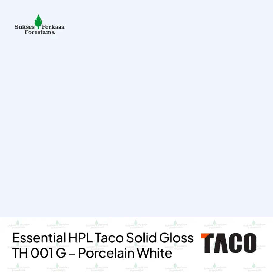 Essential HPL Taco Solid Gloss TH 001 G – Porcelain White