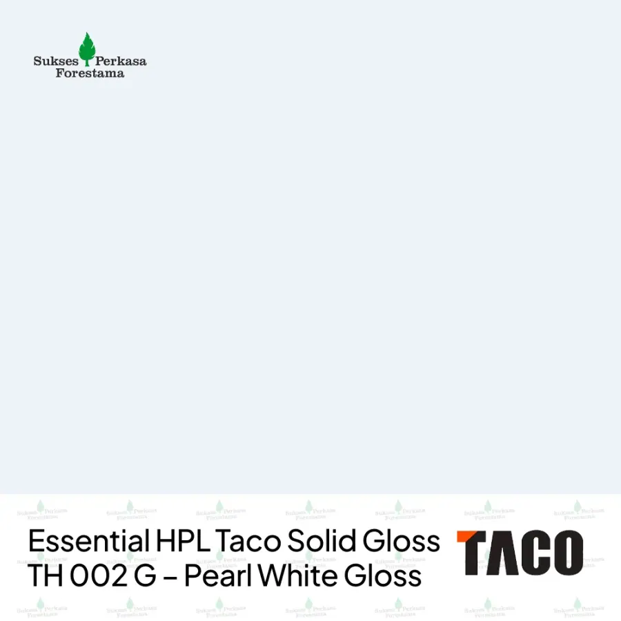 Essential HPL Taco Solid Gloss TH 002 G – Pearl White Gloss