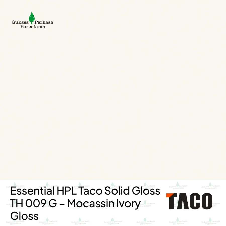 Essential HPL Taco Solid Gloss TH 009 G – Mocassin Ivory Gloss