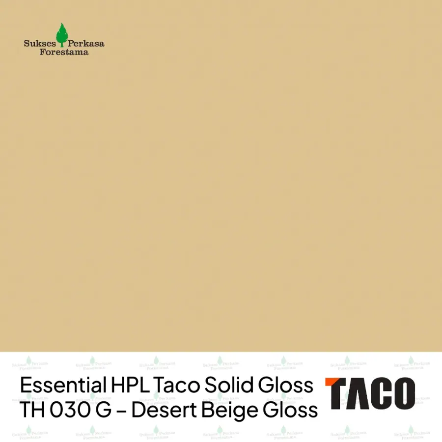 Essential HPL Taco Solid Gloss TH 030 G – Desert Beige Gloss