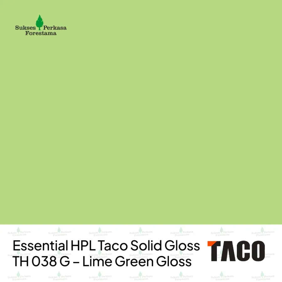 Essential HPL Taco Solid Gloss TH 038 G – Lime Green Gloss