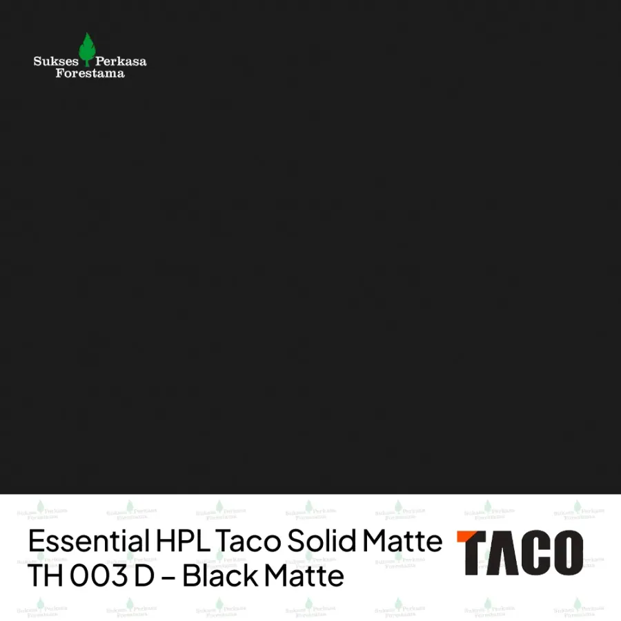 Essential HPL Taco Solid Matte TH 003 D – Black Matte