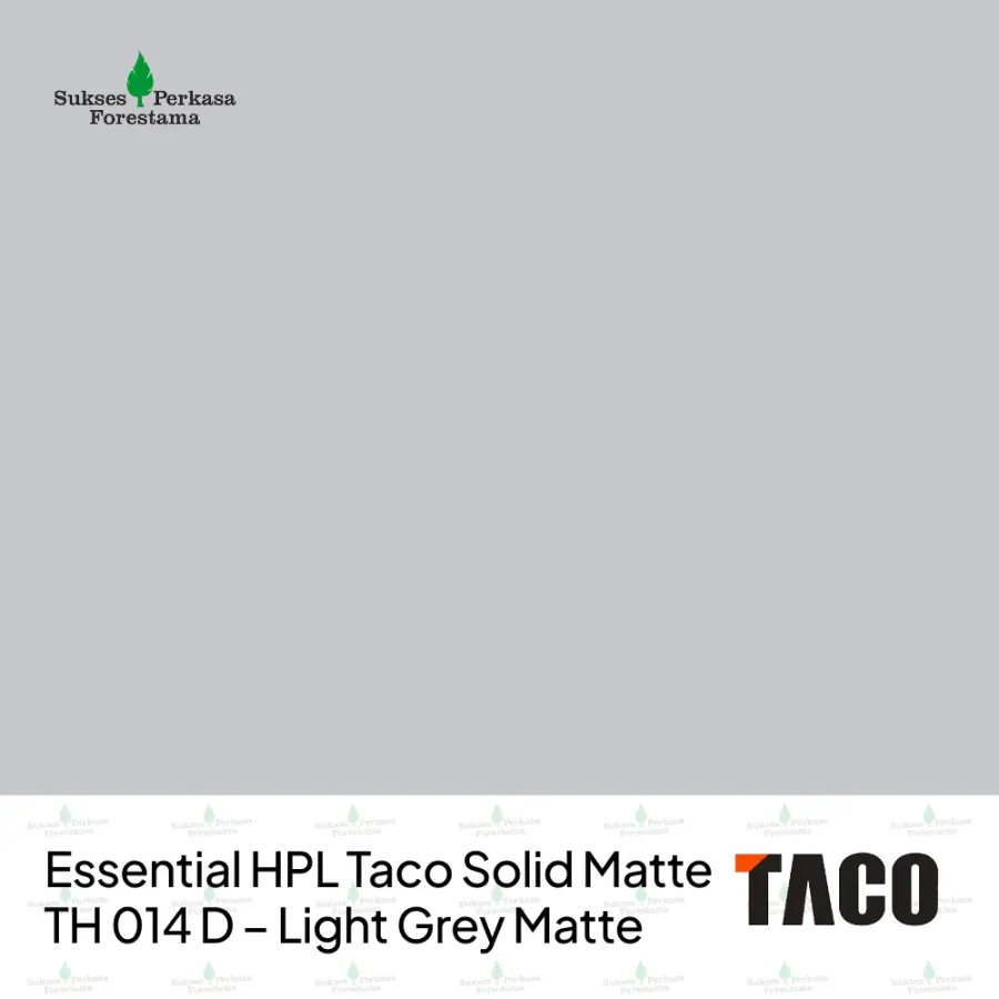 Essential HPL Taco Solid Matte TH 014 D – Light Grey Matte