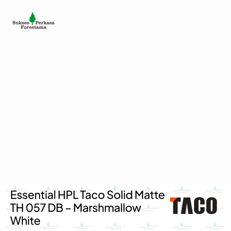 Essential HPL Taco Solid Matte TH 057 DB – Marshmallow White