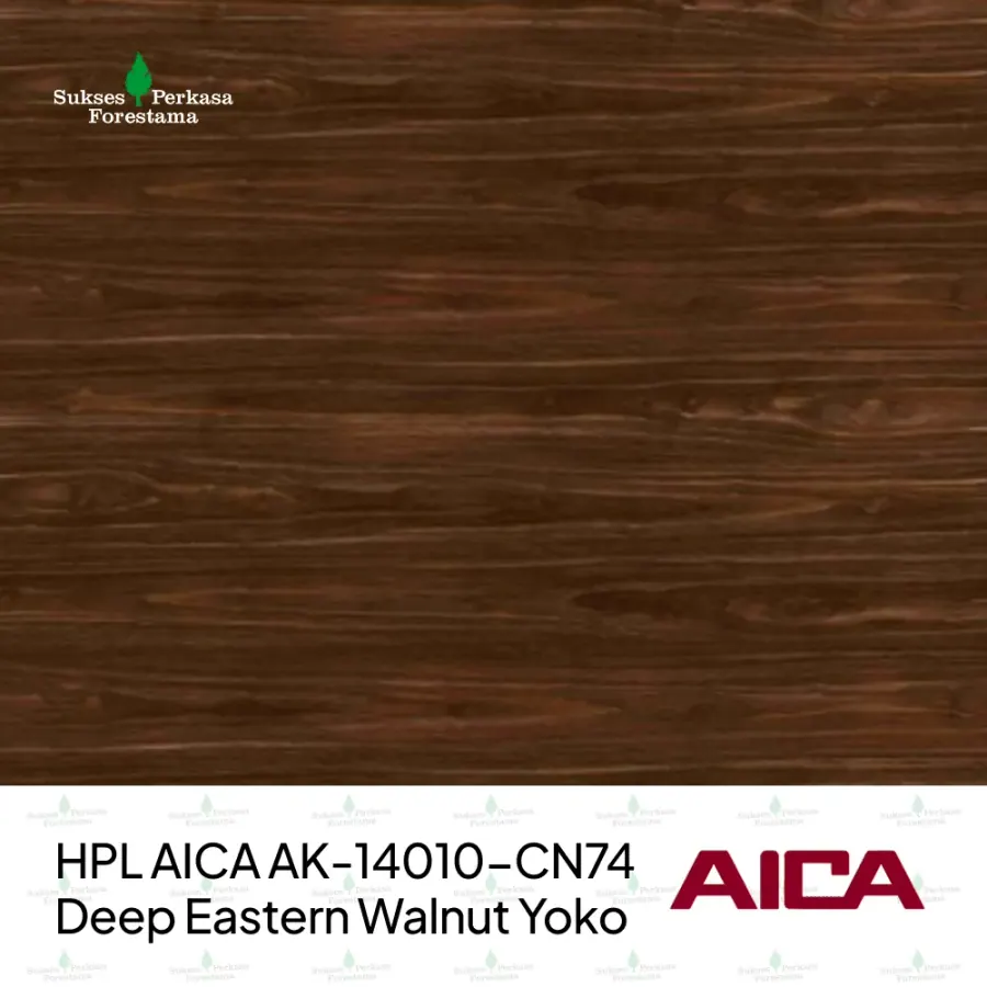 HPL AICA AK-14010-CN74 – Deep Eastern Walnut Yoko