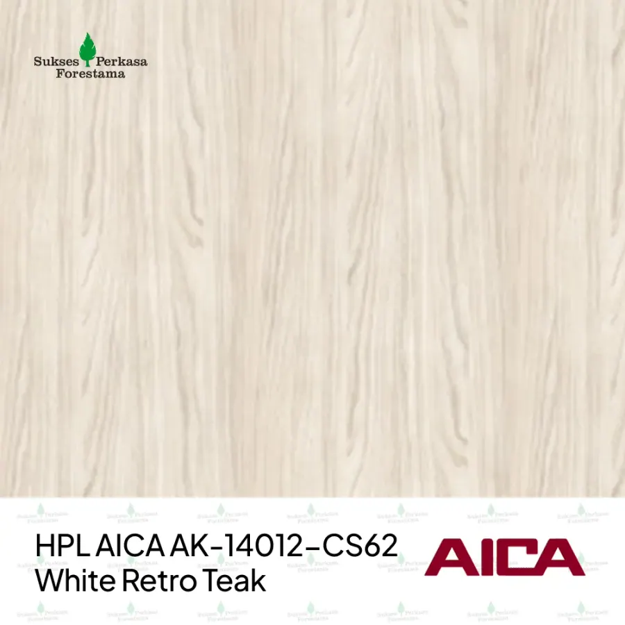 HPL AICA AK-14012-CS62 – White Retro Teak