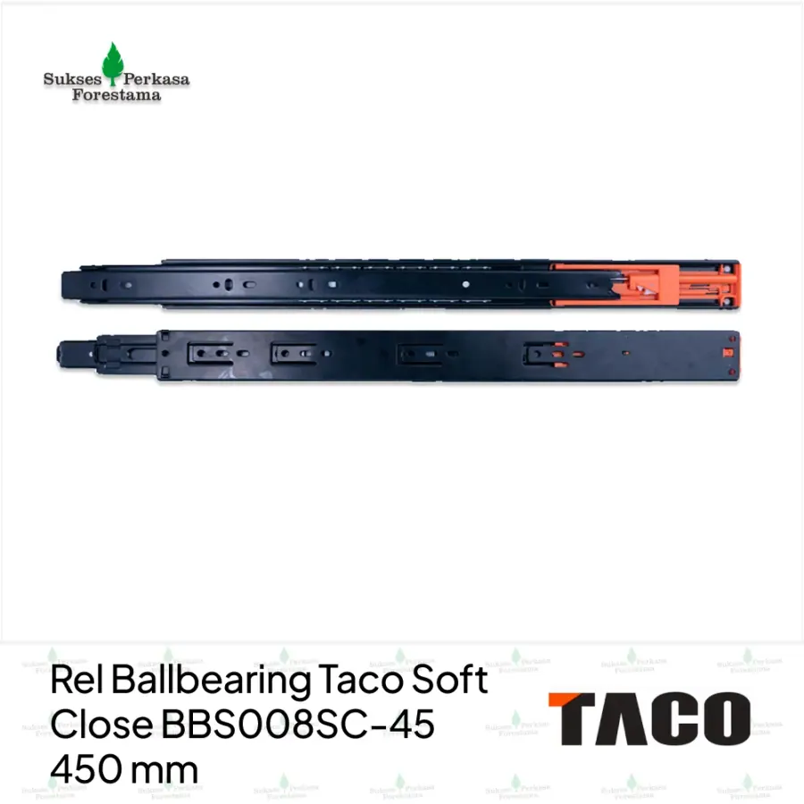 Rel Ballbearing Taco Soft Close BBS008SC-45 - 450 mm