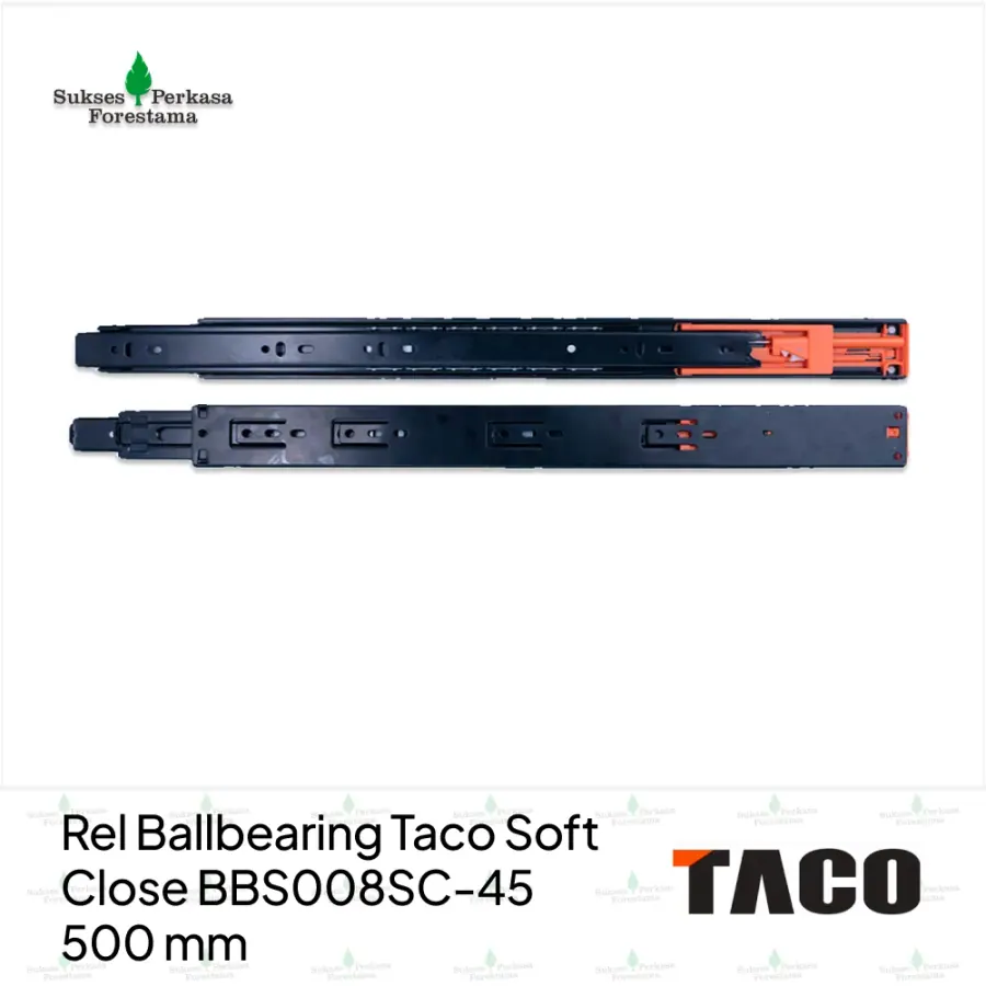 Rel Ballbearing Taco Soft Close BBS008SC-45 - 500 mm