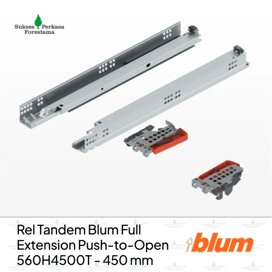 Rel Tandem Blum Full Extension Push-to-Open 560H4500T - 450 mm