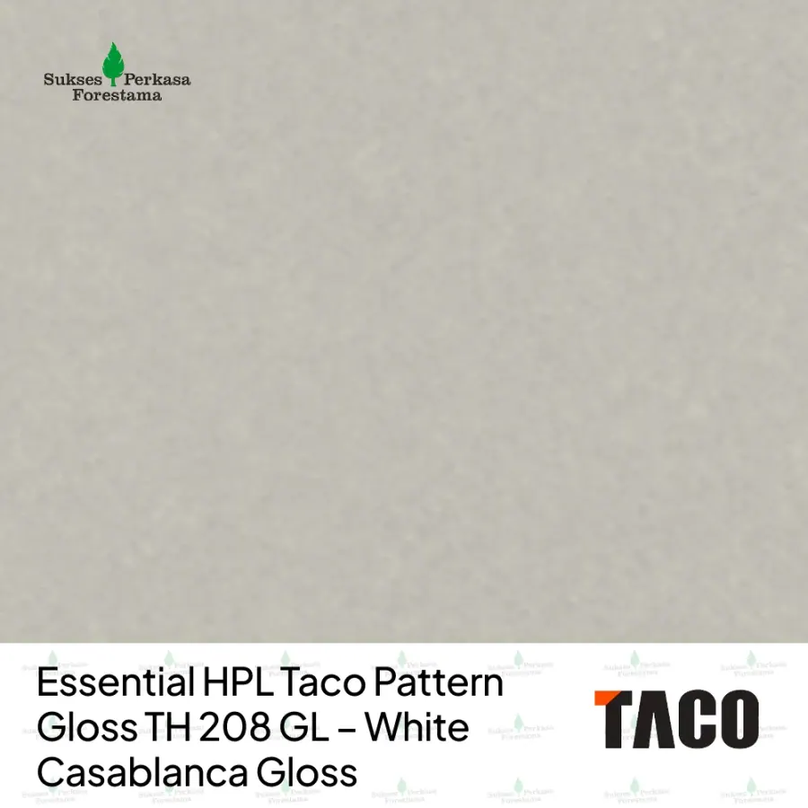 Essential HPL Taco Pattern Gloss TH 208 GL – White Casablanca Gloss