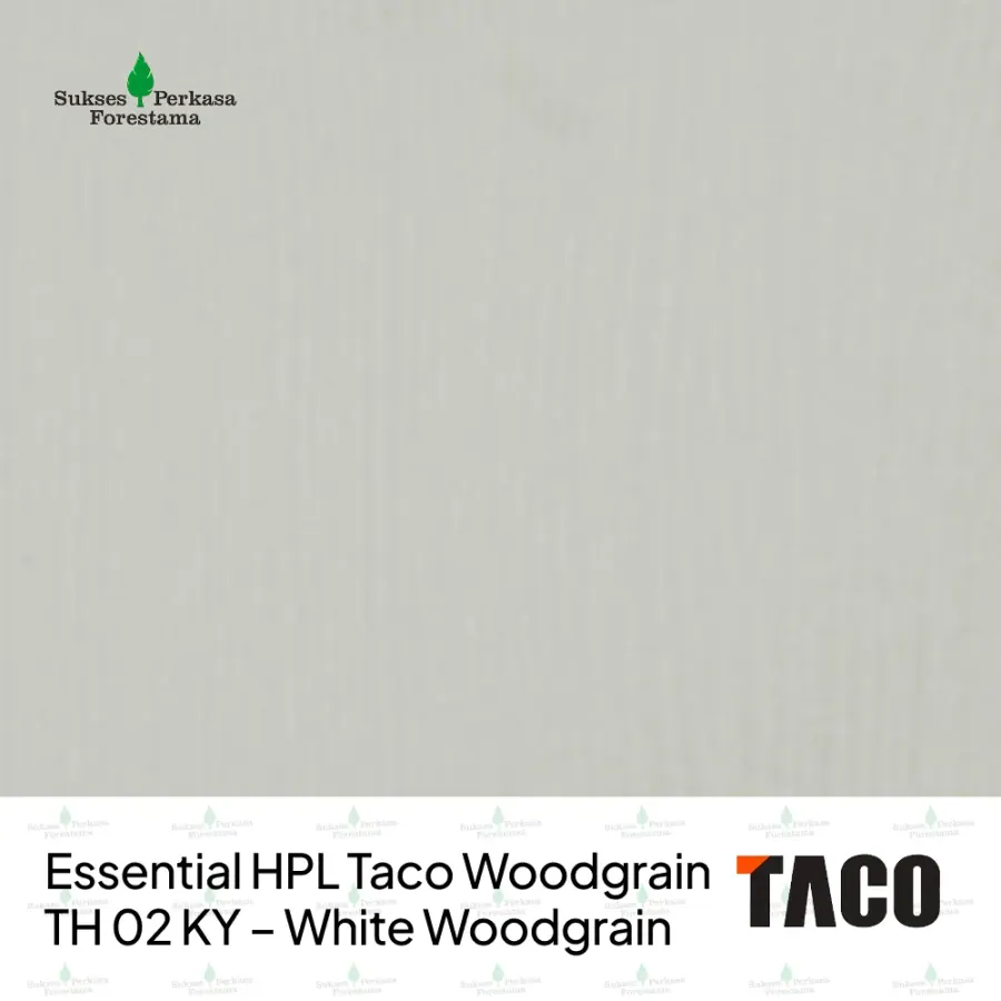 Essential HPL Taco Woodgrain TH 02 KY – White Woodgrain