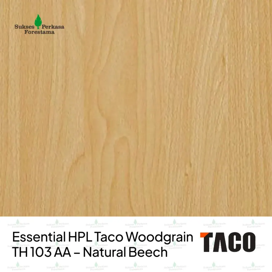 Essential HPL Taco Woodgrain TH 103 AA – Natural Beech
