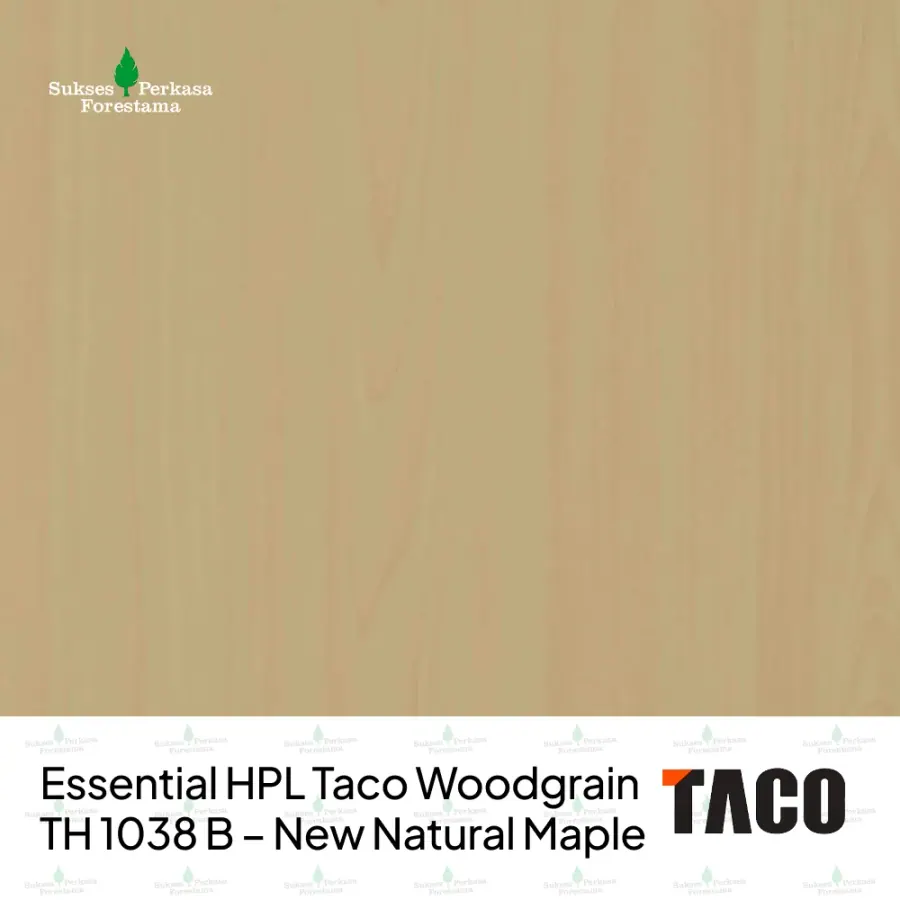 Essential HPL Taco Woodgrain TH 1038 B – New Natural Maple