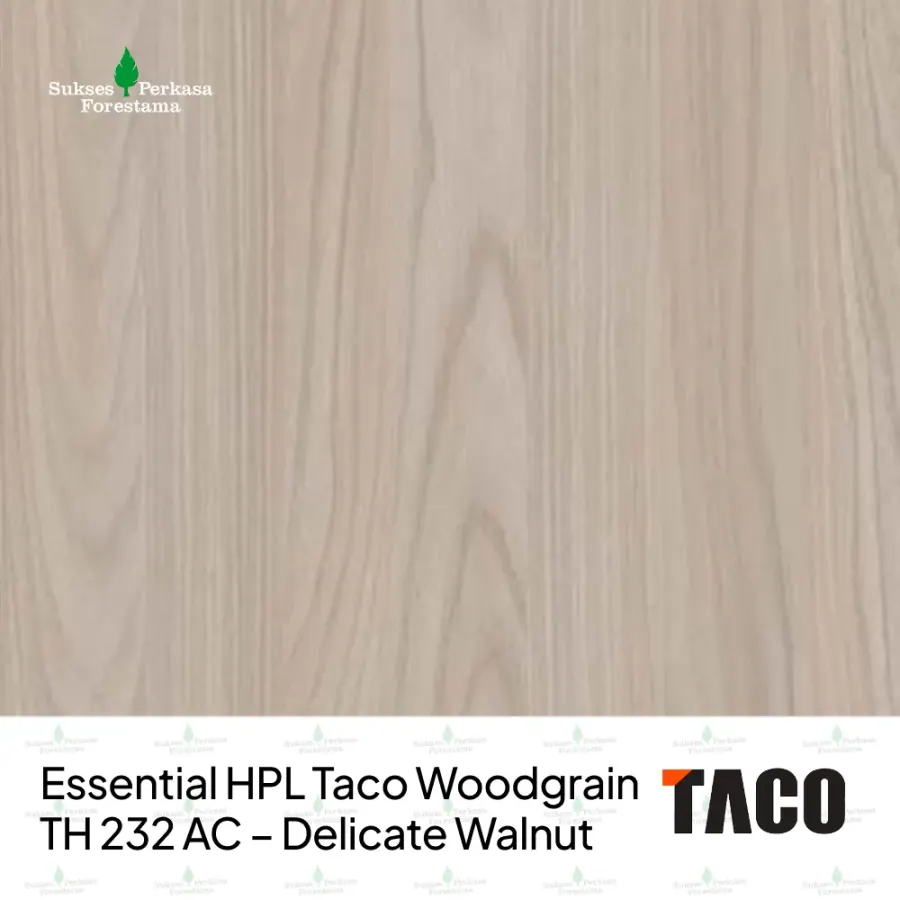 Essential HPL Taco Woodgrain TH 232 AC – Delicate Walnut